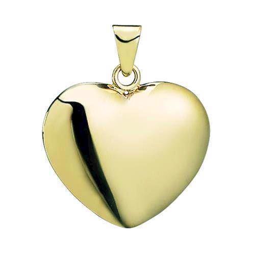 Vedhæng hjerte 10x12mm forgyldt sølv