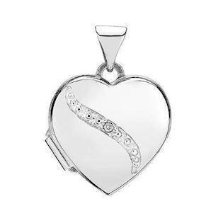 Lund 925 Sterling Silver Heart Madallion Blank with Pattern, Model 908816-0.005