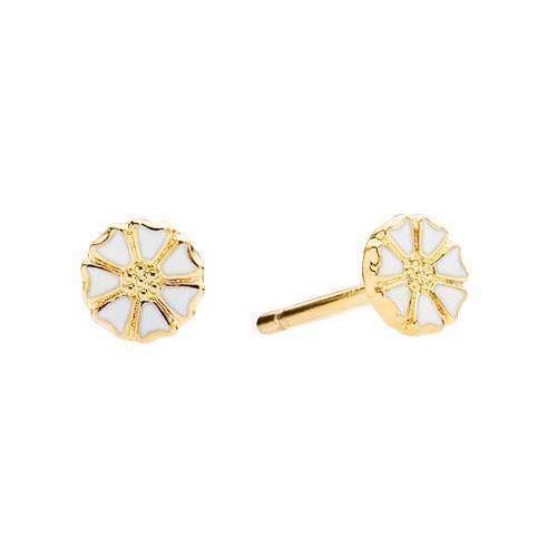 909050-4-M - Lund Copenhagen micro Marguerite studs, 5 mm w/gold plated, 909050-4-M at Watch and Jewelry Shop - Your Danish and Jewelry connection