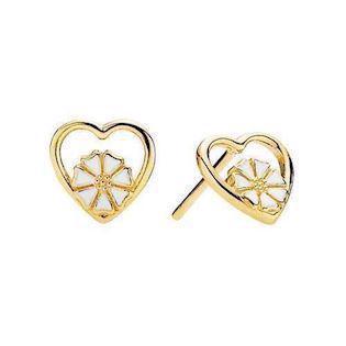 Lund 5 mm Marguerite gold plated sterling silver heart 