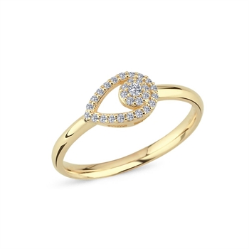 Nuran Ring , with a total of 0,16 ct diamonds Wesselton SI