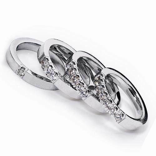 3,2 mm Classic eternity ring in 14 carat yellow or white gold