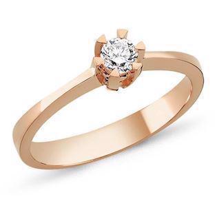 STAR 14 carat rose gold ring with 0.05 carat brilliant Wesselton SI