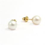 Pearl earrings with 14 carat
