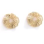 14 kt flower earrings in Italian design