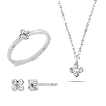 Nuran    set, with a total of 0,16 ct diamonds Wesselton SI