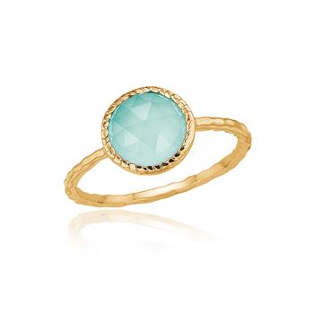 Ring med aqua calcedon from Blicher Fuglsang