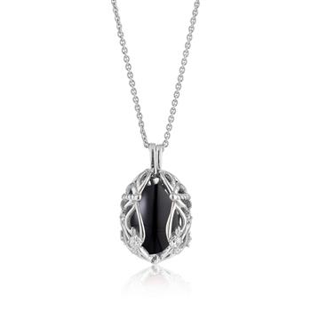 Smykke Æg med Sort Onyx from Blicher Fuglsang