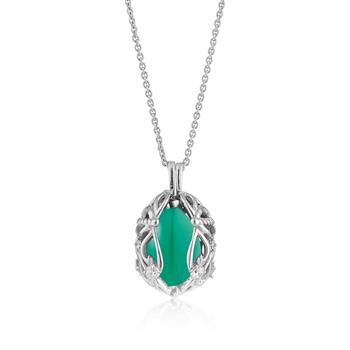 Smykke Æg med Grøn Onyx from Blicher Fuglsang