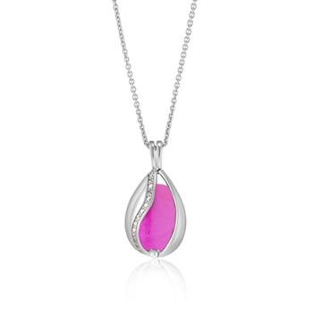 Blankt Smykke Æg med Pink Onyx from Blicher Fuglsang