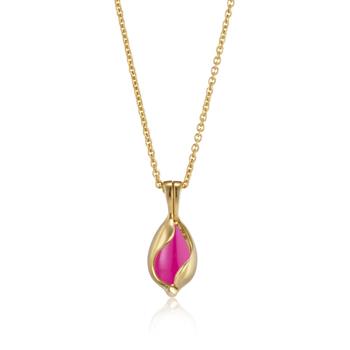 Lille blankt Smykke Æg med Pink Onyx from Blicher Fuglsang
