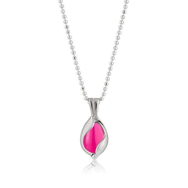 Lille Smykke Æg med Pink Onyx from Blicher Fuglsang