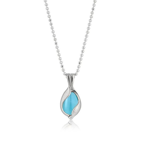 Lille Smykke Æg med Aqua Calcedon from Blicher Fuglsang