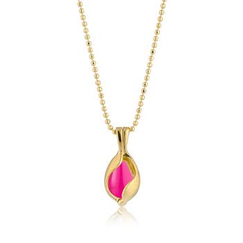 Lille Smykke Æg med Pink Onyx from Blicher Fuglsang