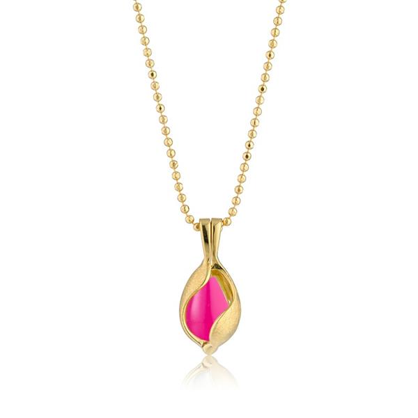 Lille Smykke Æg med Pink Onyx from Blicher Fuglsang