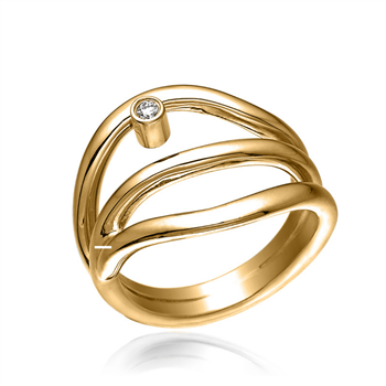 Guldring med brillant from Blicher Fuglsang