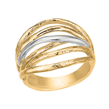 Guldring for livet med pynt i hvidguld from Blicher Fuglsang
