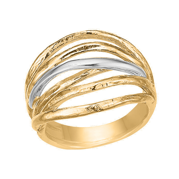 Guldring for livet med pynt i hvidguld from Blicher Fuglsang