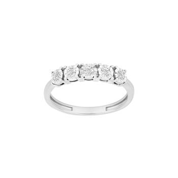 14kt. hvidguldsring m/dia. 0.18ct W/SI from Siersbøl