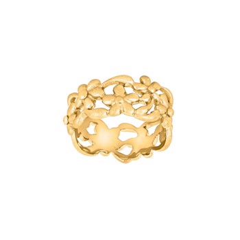 Elegant Siersbøl Floral Silver Ring