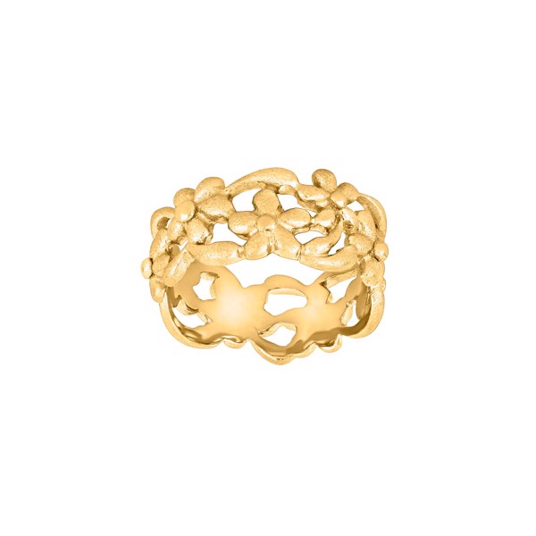 Elegant Siersbøl Floral Silver Ring