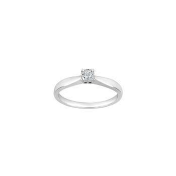 14kt. hvidguldsring m/dia. 0.07ct W/SI from Siersbøl