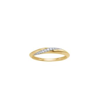 14kt. guldring m. 0,07 W/SI from Siersbøl