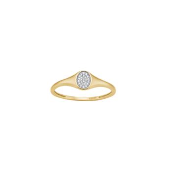 14kt. guldring m. 0,03 W/SI from Siersbøl
