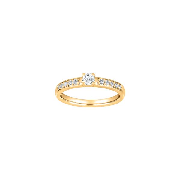 HEART 14kt. guldring m/dia. 0.40ct W/SI from Siersbøl