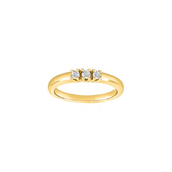 Siersbøl's Handmade finger ring in 8 kt gold with 1 brilliant-cut diamond