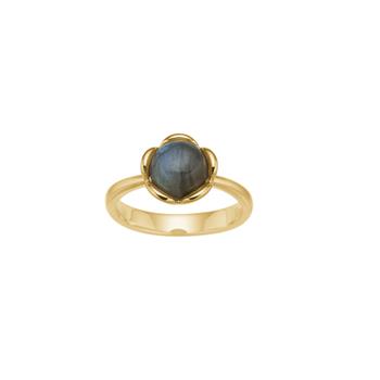 Sølv forg. ring Flower lille m/labradorit Str.60 from Siersbøl