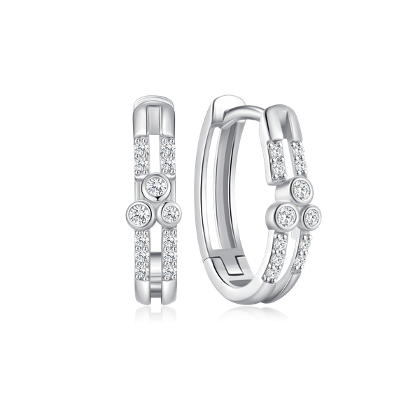 Sølv creoler from Støvring Design