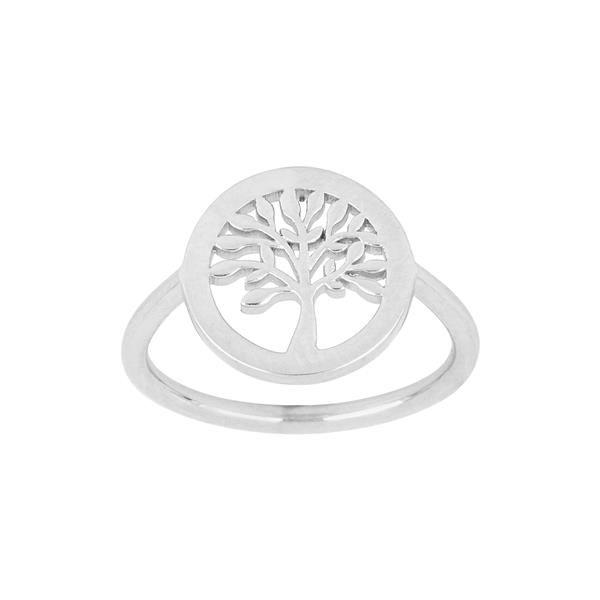 Rhod. sølvring TREE52 11mm Str.50 from Nordahl