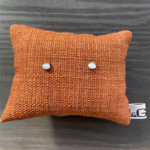 Ørestik sølv dråbe cateye from L&G