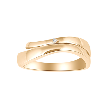 14kt. guld ring m. dia. 0.008ct W/SI from Siersbøl