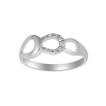 14 kt. hvidguldsring m. dia. 0.053ct W/SI from Siersbøl