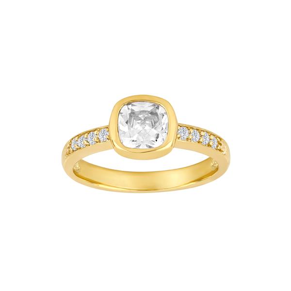 8kt. guldring m/cz from Siersbøl