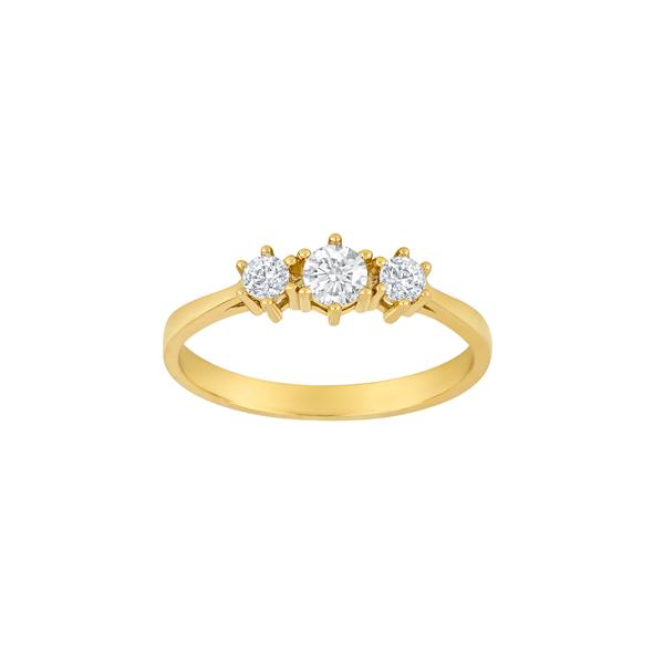 8kt. guldring m/cz from Siersbøl