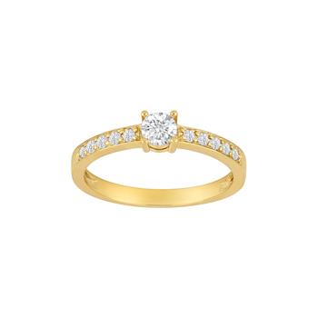 8kt. guldring m/cz from Siersbøl