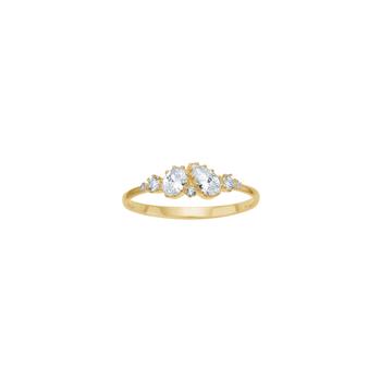 8kt. guldring m/cz from Siersbøl