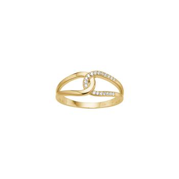 8kt. guldring m/cz from Siersbøl