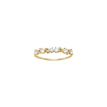 8kt. guldring hjerter m/cz from Siersbøl