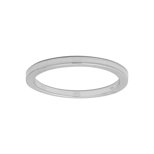 Rhodineret sølv ring ADINANOR enkel Str.54 from Joanli Nor