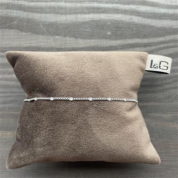 Ankelkæde sølv rh. small shine/panzer from L&G