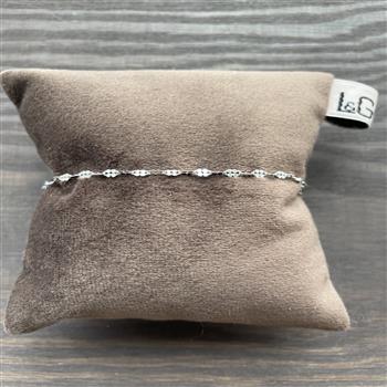 Armbånd sølv rhodineret firkløver from L&G