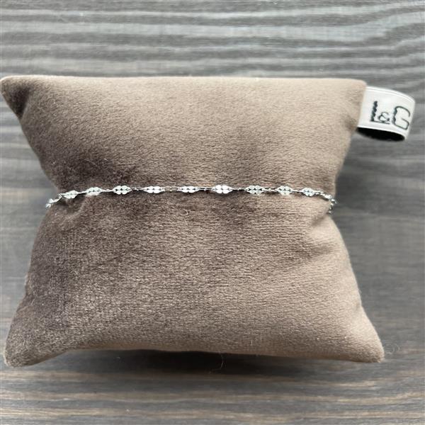 Armbånd sølv rhodineret firkløver from L&G
