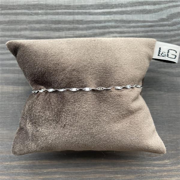 Armbånd sølv rhodineret oval SHINE from L&G