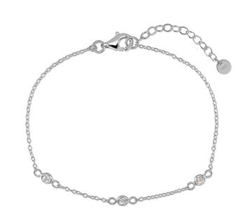 Armbånd sølv rhodineret zirkonia from L&G