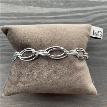 Armb. sølv rh Big oval from L&G