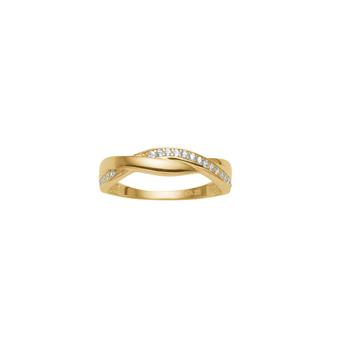 8kt. guldring  m. cz from Siersbøl